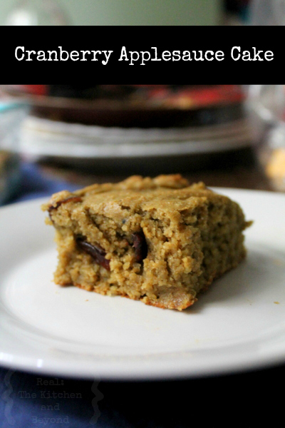 Dairy-free Cranberry Applesauce Cake