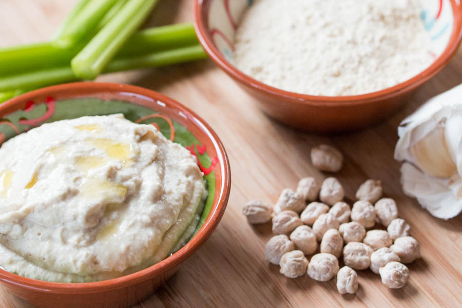 Quick Garbanzo Flour Hummus