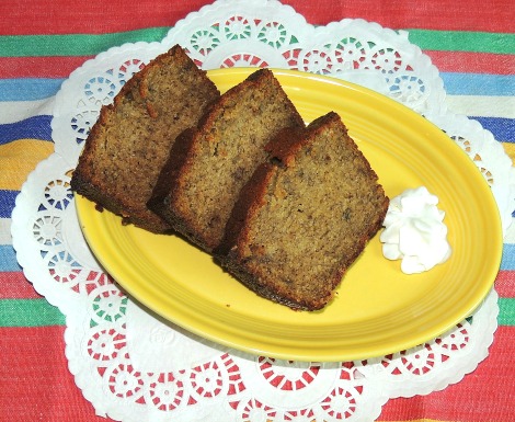 100% Whole Wheat Banana Bread